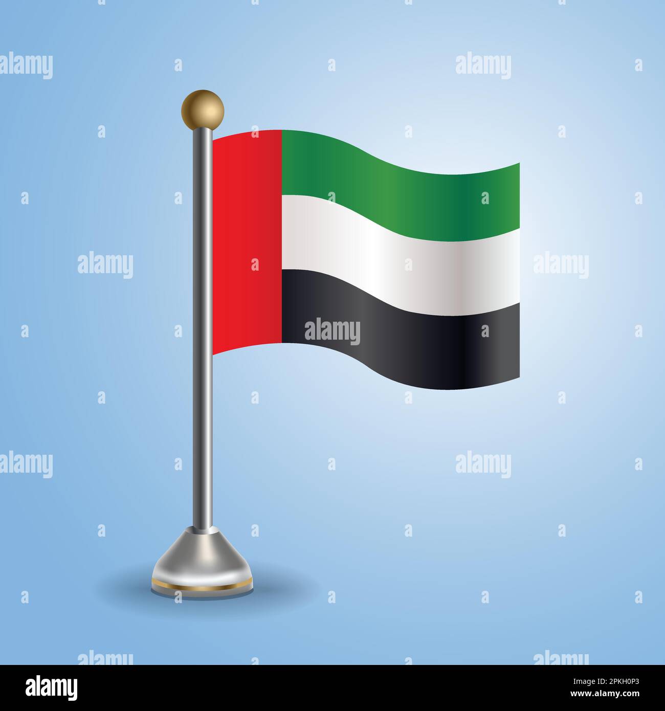 Staatsflagge der Vereinigten Arabischen Emirate. Nationales Symbol, Vektordarstellung Stock Vektor