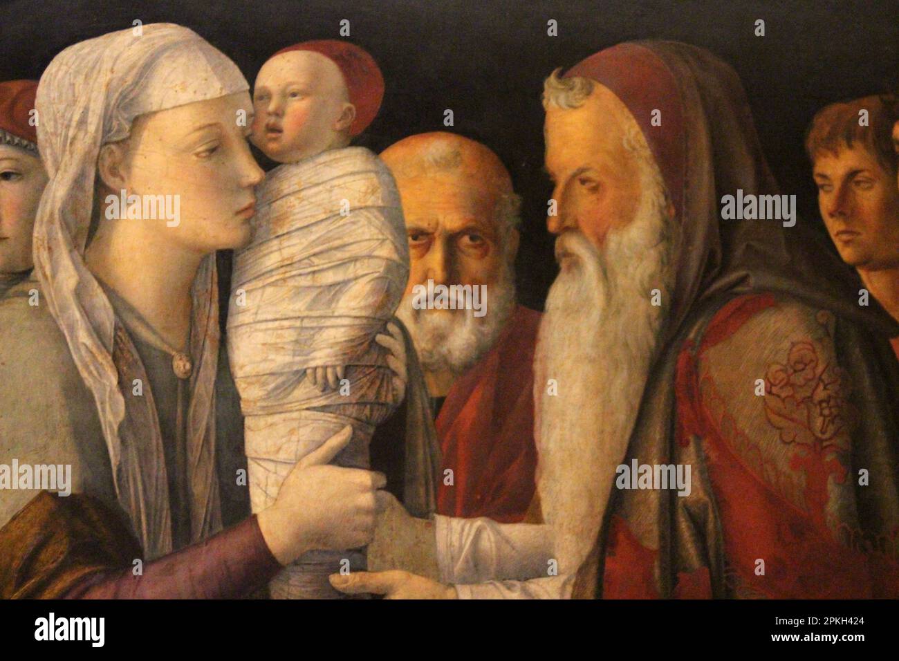 Die Präsentation im Tempel, in der das Jesuskind den Priestern präsentiert wird, gemalt von Giovanni Bellini Stockfoto Die Präsentation im Tempel, in der das Jesuskind den Priestern präsentiert wird, gemalt von Giovanni Bellini Stockfoto