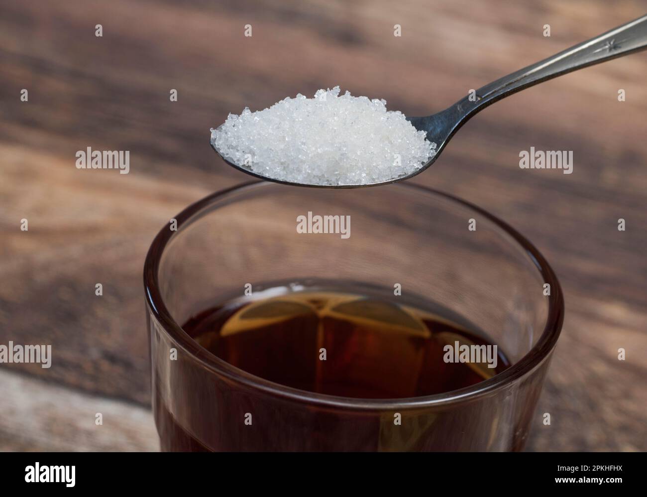 Ein Teelöffel Zucker Stockfoto