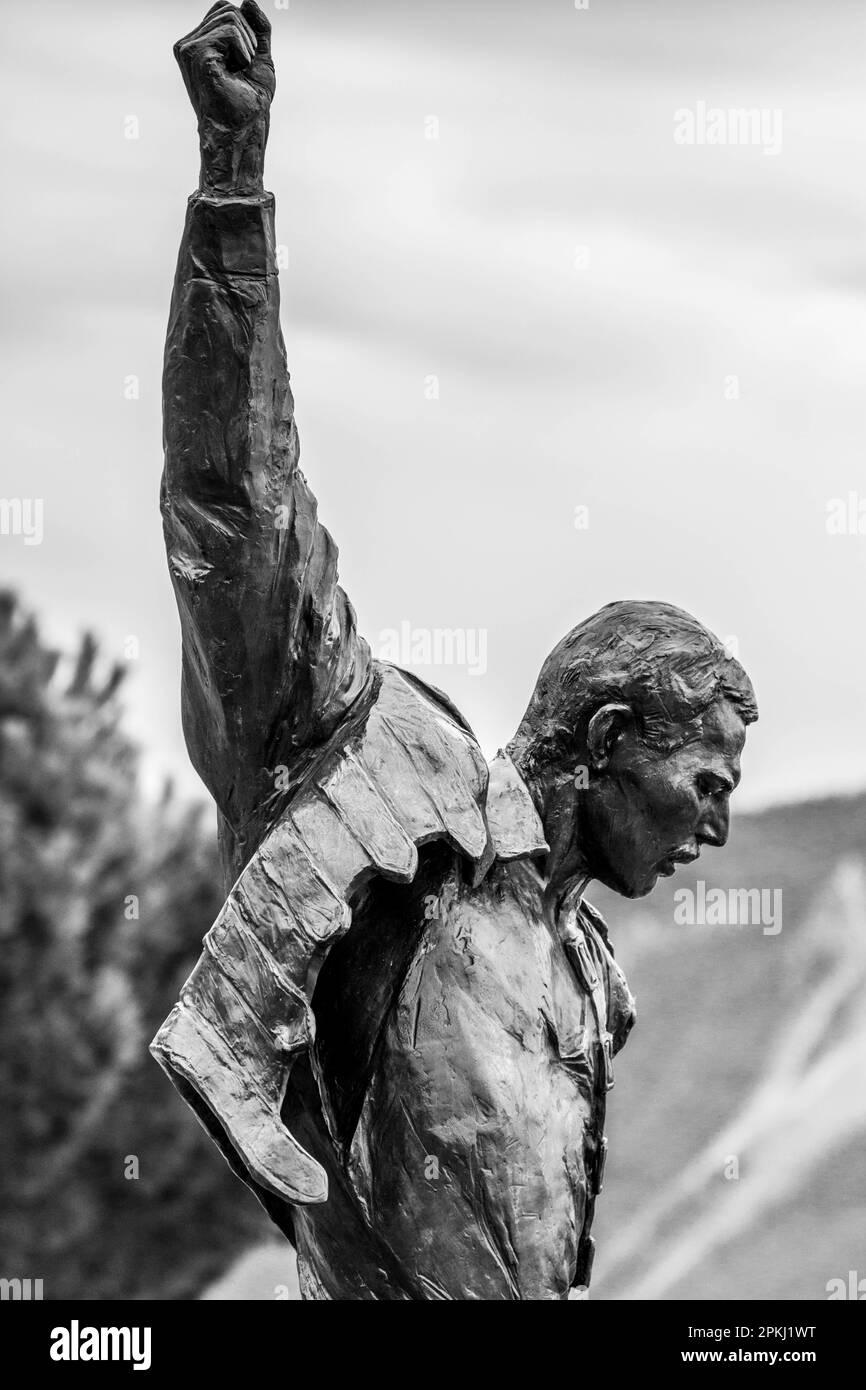 Statue von Freddie Mercury in Montreux Stockfoto
