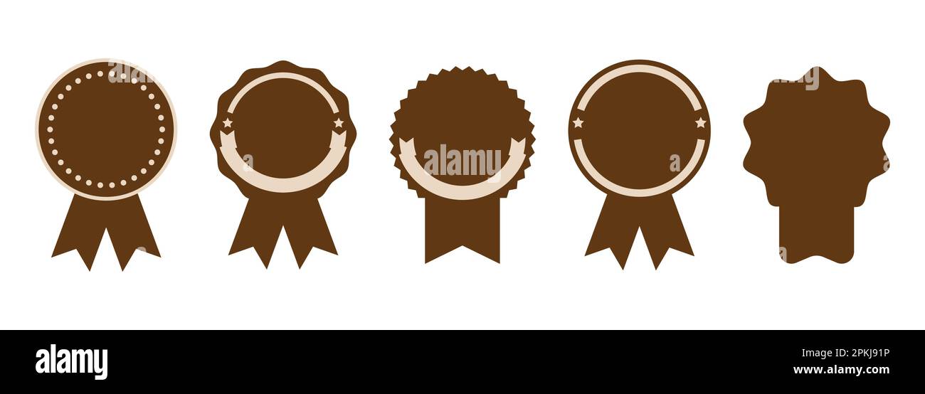 Emblem. Ein kreisförmiges Abzeichen für Emblem oder Wappen. Für Visitenkarten, Branding, Visitenkarten und Websites, soziale Medien. Vektorsatz. Stock Vektor