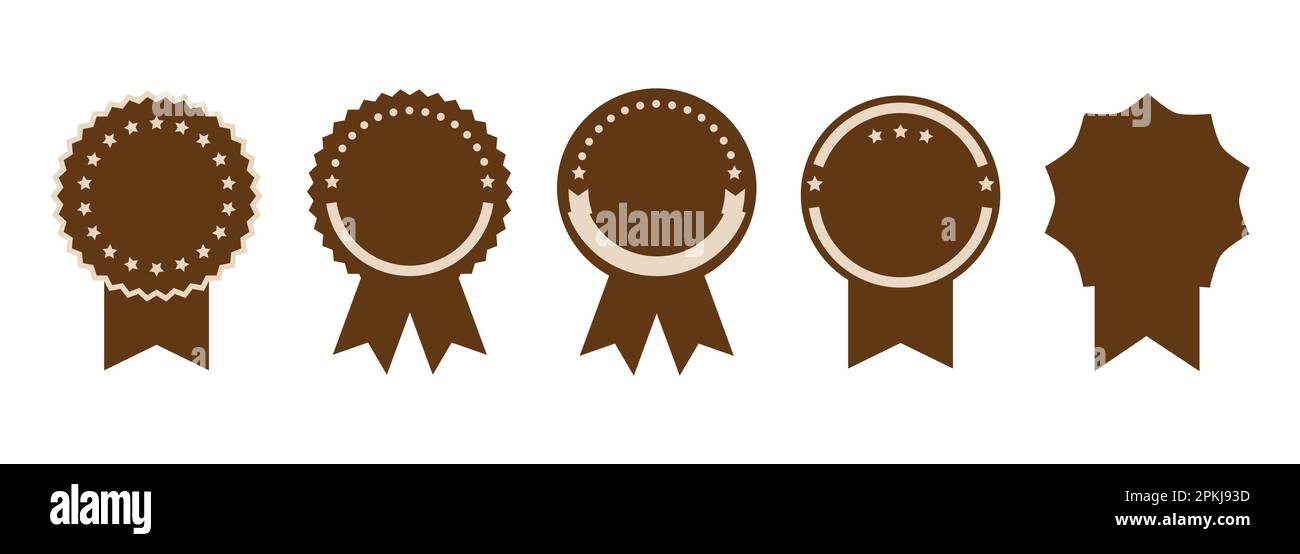 Textetikett auf einer runden Form. Rundes Abzeichen, Etikett, Hintergrund, visuelles Element. Für Visitenkarten, Branding, Visitenkarten, Websites, Verpackungsdesign, Stock Vektor