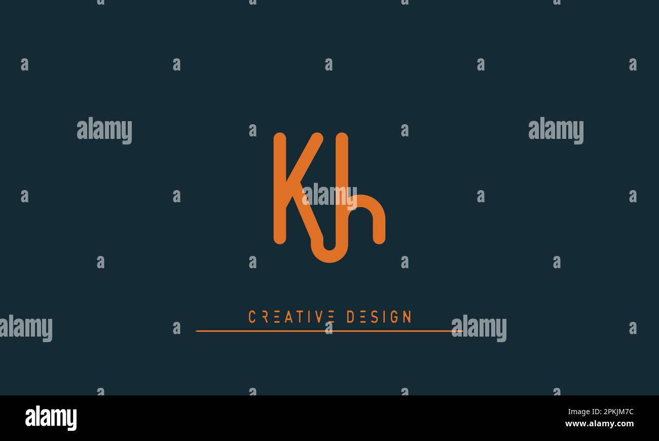 Alphabet Buchstaben Initialen Monogramm Logo KH , HK Stock Vektor