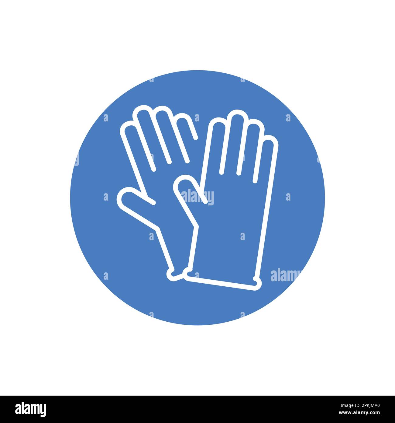 Symbol fr Handschuhe aus Gummi mit schwarzer Linie. Sicherheit der Hnde.  Medizinisches Element Stock-Vektorgrafik - Alamy