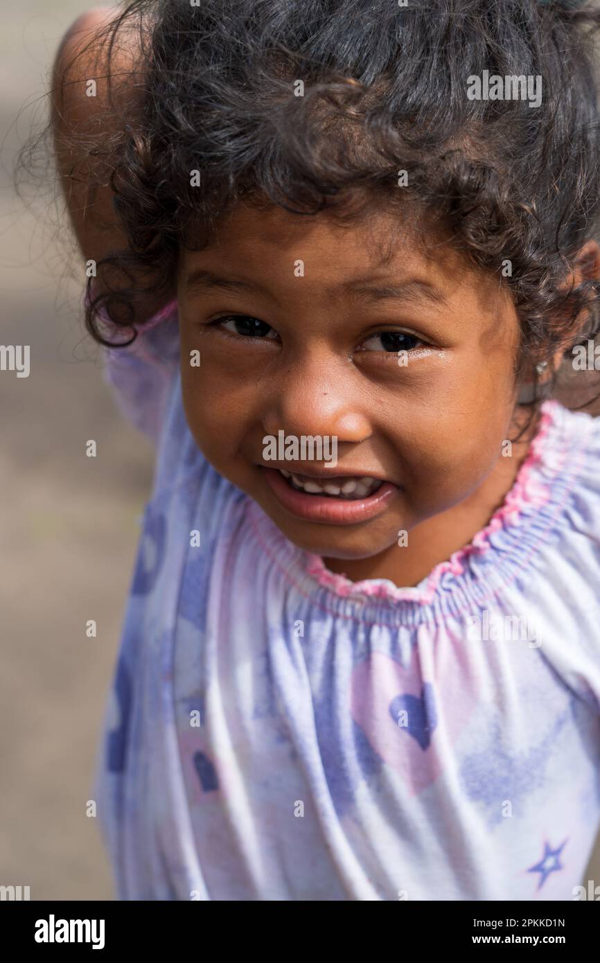 Gesichter Perus: Ribernos vom Amazonas Stockfoto