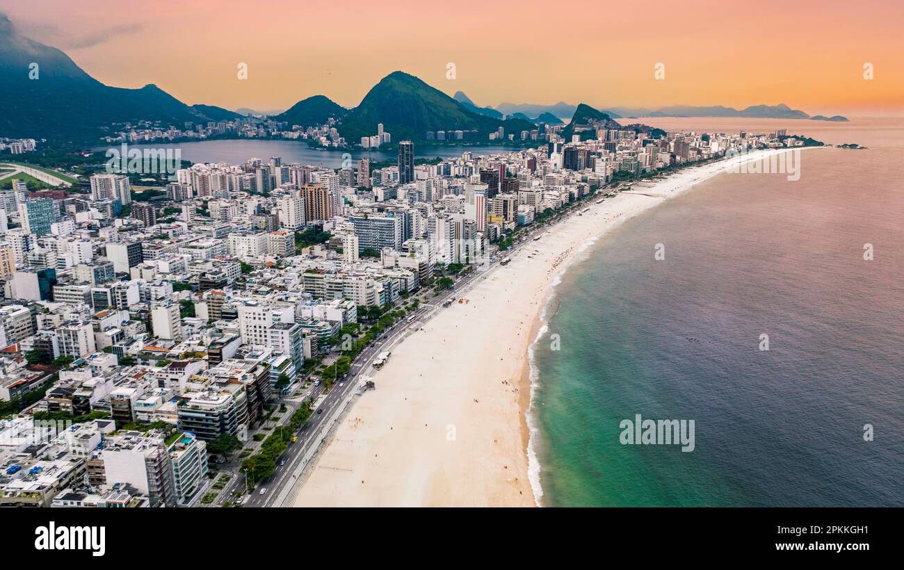 Leblon Beach, Rio de Janeiro, Brasilien, Südamerika Stockfoto