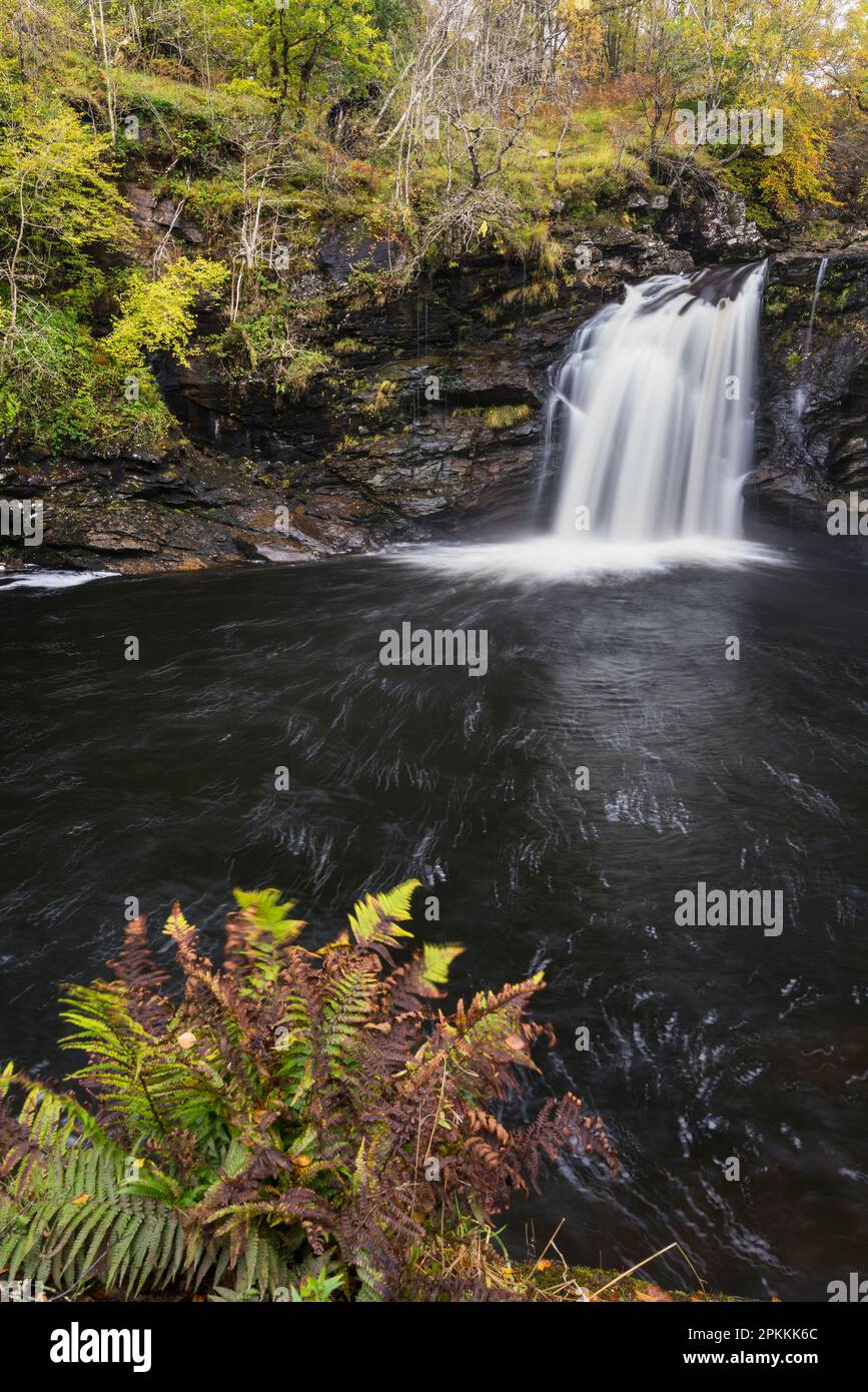 Fälle von Falloch im Herbst, Loch Lomond und Trossachs National Park, Schottland, Großbritannien, Europa Stockfoto