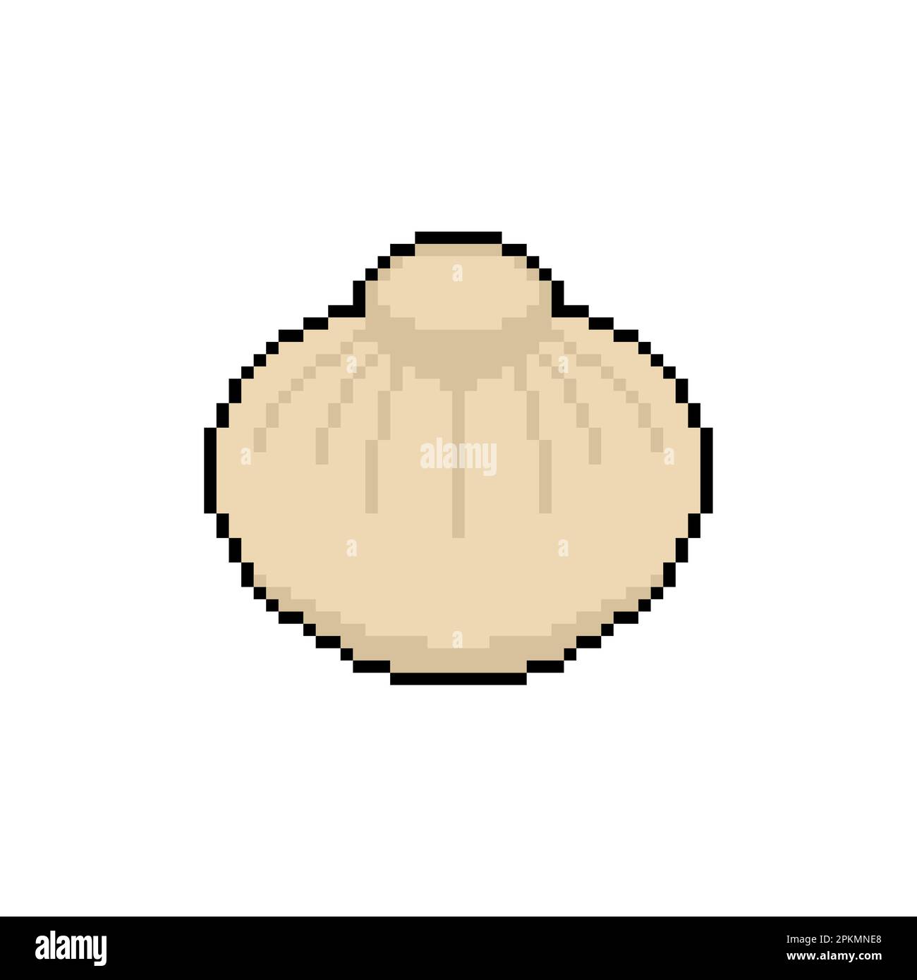 Chinesische Knödel Pixel Art. 8 Bit Lebensmittel pixelweise Illustration Stock Vektor