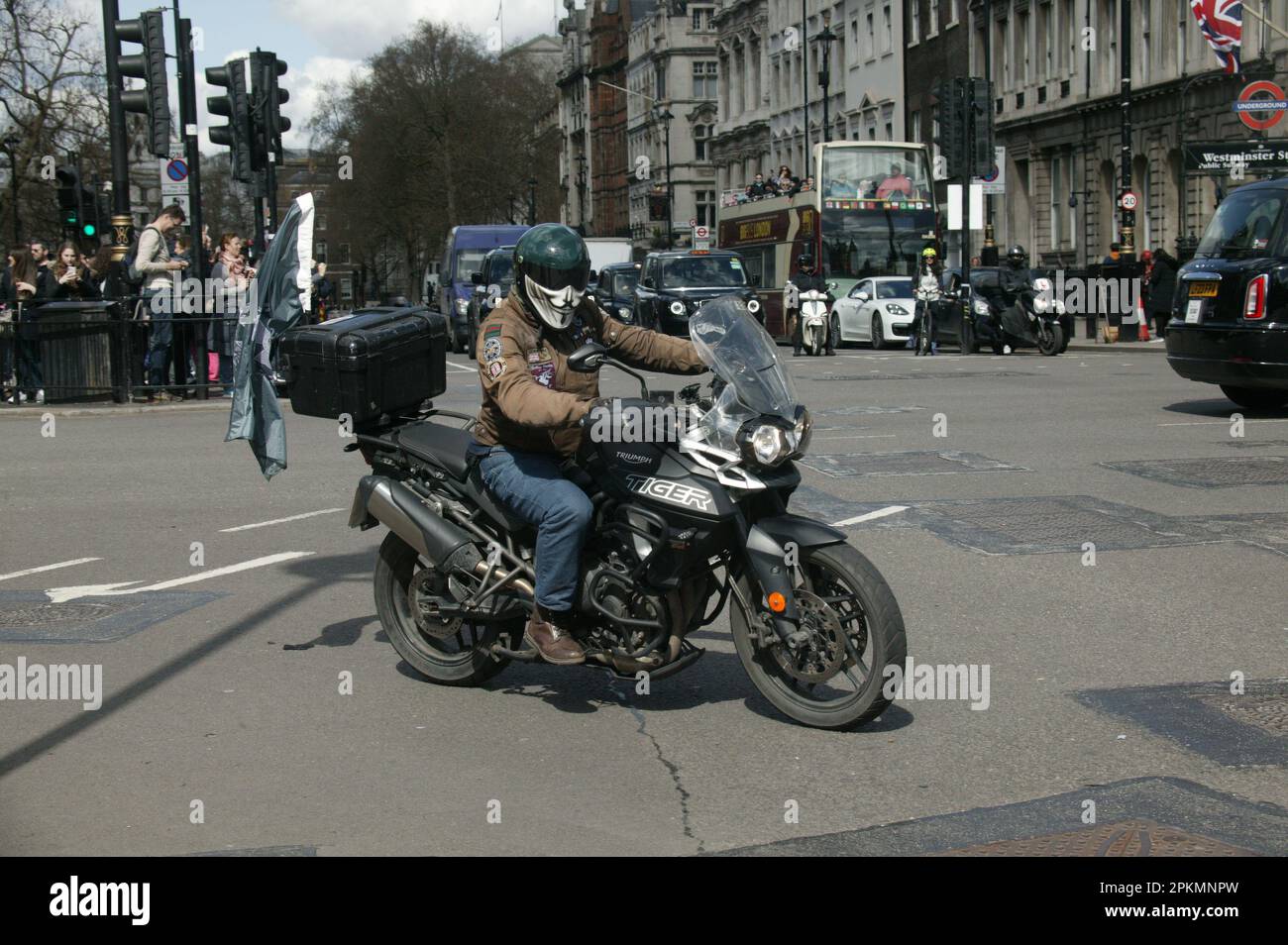 Rolling Thunder Ride of Respect für Queen Elizabeth und Gründer von Rolling Thunder Gavin Harry Wragg. Stockfoto