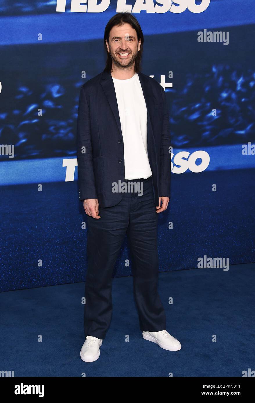 7. März 2023, Los Angeles, Kalifornien, USA: Spencer Jones trifft zum Ã"Ted LassoÃ Staffel 3 Premiere im Village Theatre ein. (Kreditbild: © Lisa O'Connor/ZUMA Press Wire) NUR REDAKTIONELLE VERWENDUNG! Nicht für den kommerziellen GEBRAUCH! Stockfoto
