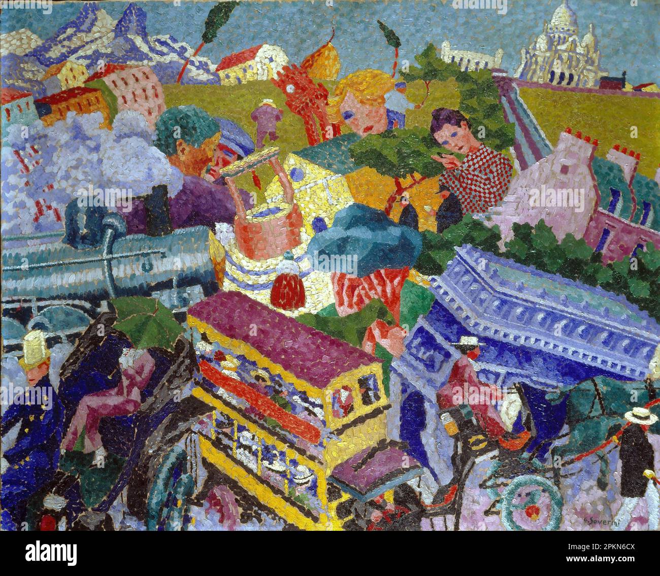 Souvenirs de Voyage (Erinnerungen an eine Reise, Ricordi viaggio), gemalt 1911 vom italienischen Futuristen Gino Severini Stockfoto