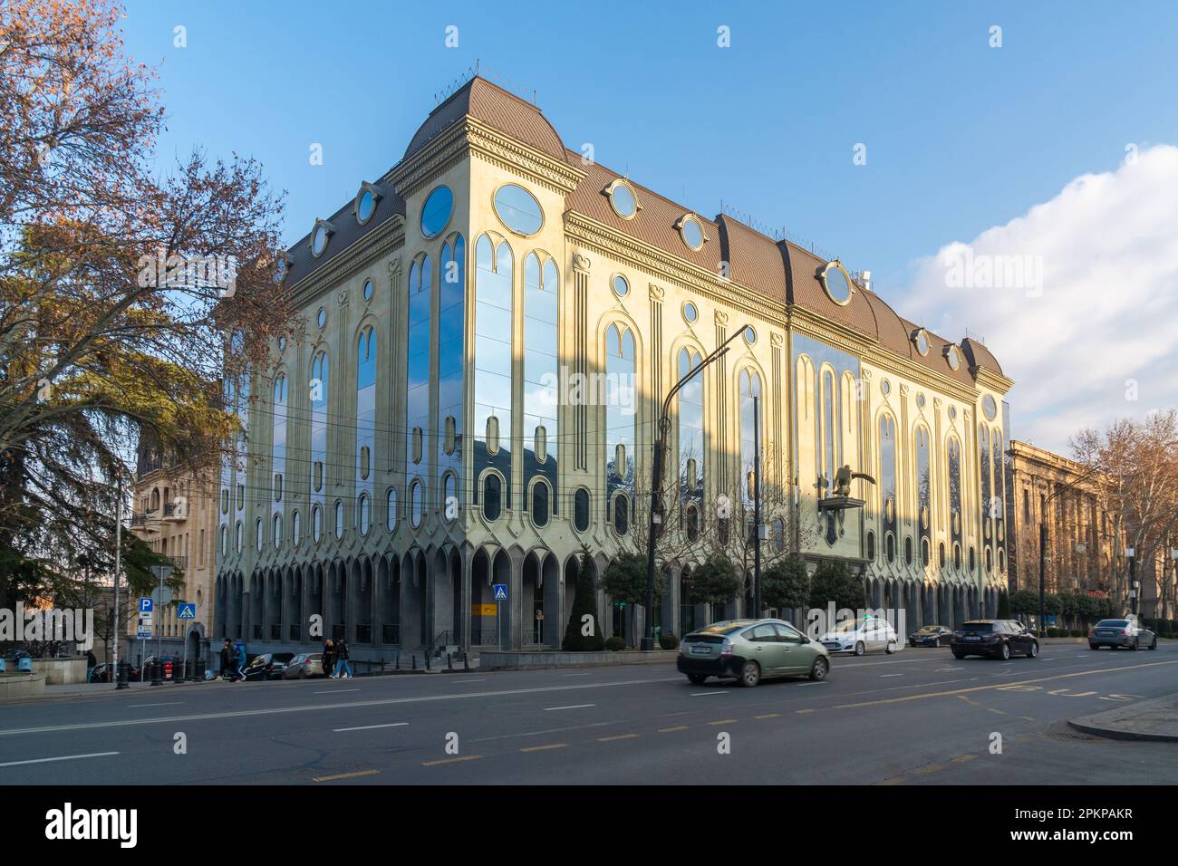 Tiflis, Georgia - 22. Januar 2023: Georgian Museum of Fine Arts befindet sich an der Rustaveli Avenue in Tiflis. Kultur Stockfoto