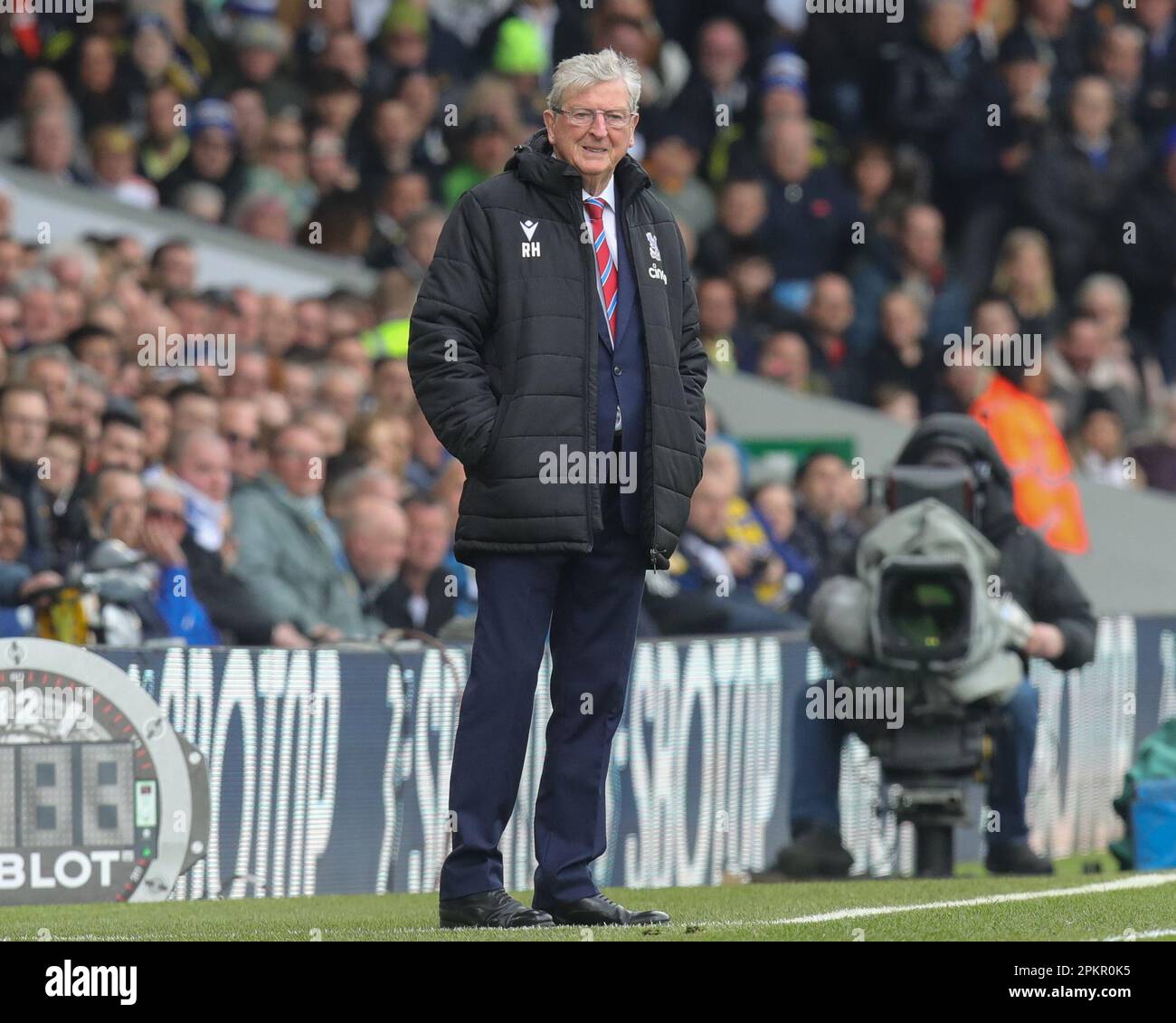 Leeds, Großbritannien. 09. April 2023. Roy Hodgson Manager von Crystal Palace während des Premier League-Spiels Leeds United gegen Crystal Palace in Elland Road, Leeds, Großbritannien, 9. April 2023 (Foto von James Heaton/News Images) in Leeds, Großbritannien, am 4./9. April 2023. (Foto: James Heaton/News Images/Sipa USA) Guthaben: SIPA USA/Alamy Live News Stockfoto