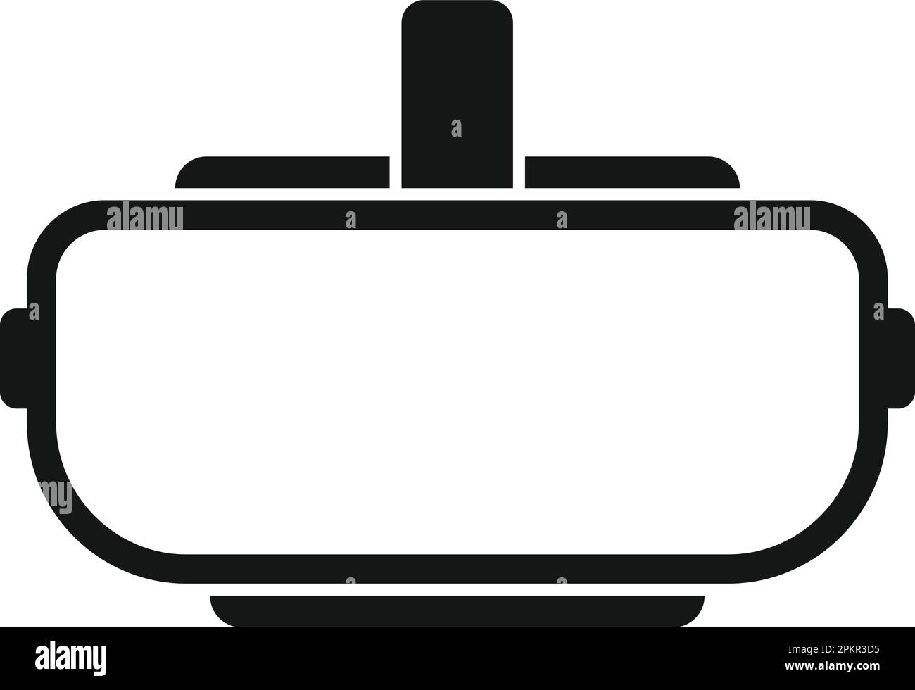 3D Headset-Symbol einfacher Vektor. Spielmaske. Helmausrüstung Stock Vektor