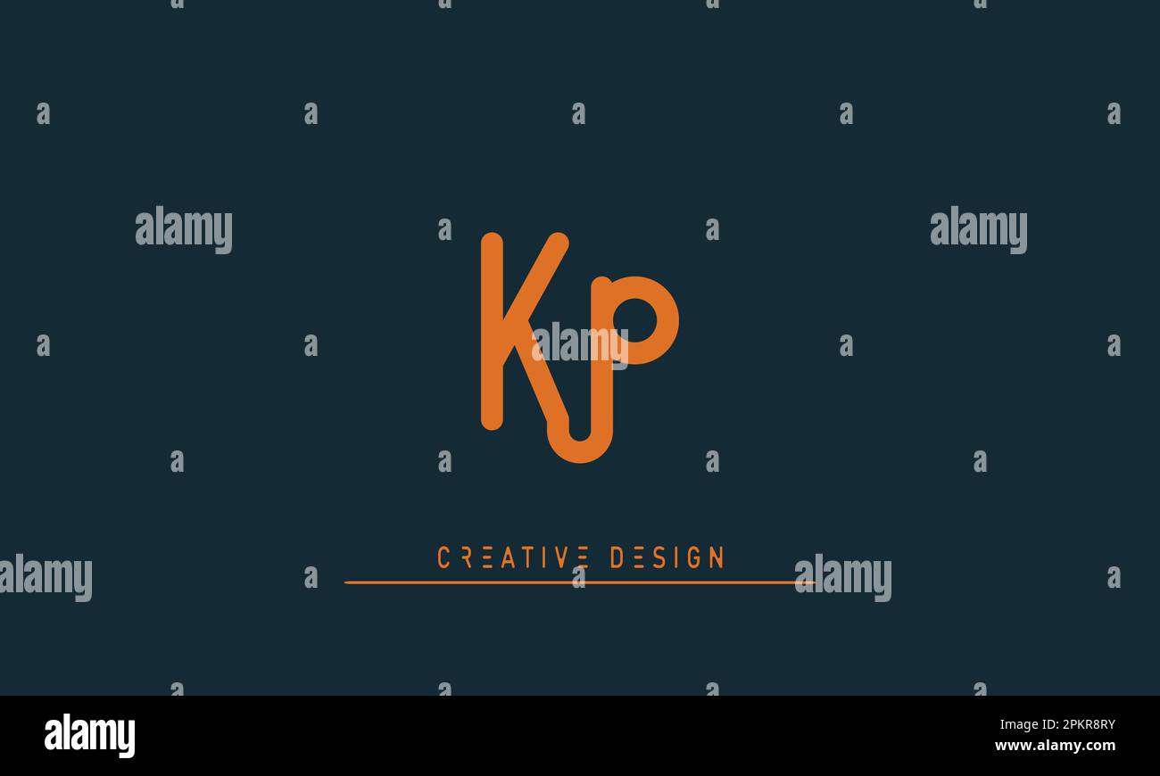 Alphabet Buchstaben Initialen Monogramm Logo KP , PK Stock Vektor
