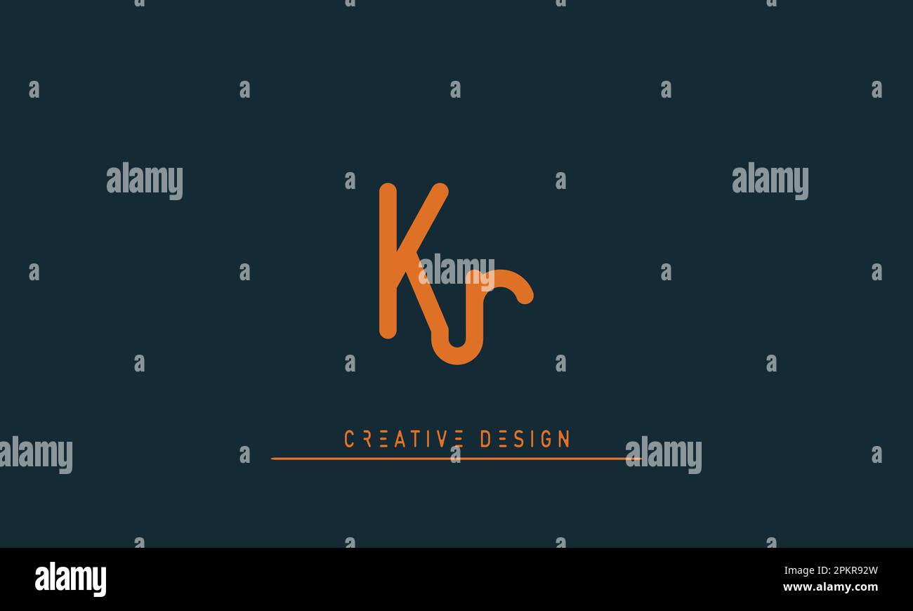 Alphabet Buchstaben Initialen Monogramm Logo KR , RK Stock Vektor