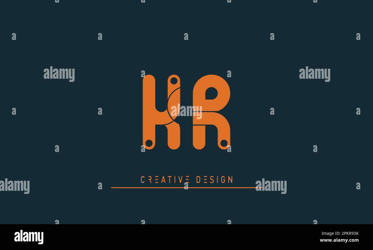 Alphabet Buchstaben Initialen Monogramm Logo KR , RK Stock Vektor