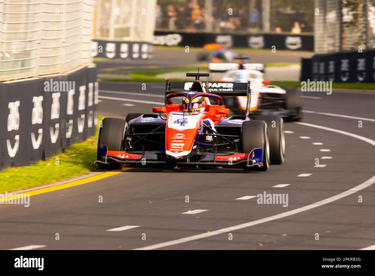 Melbourne, Australien. 31. März 2023. Leonardo Fornaroli von Italien, der den Trident (4) F3 während der Übung beim australischen Formel 1 Grand Prix auf der Albert Park Grand Prix-Strecke fährt. (Foto: George Hitchens/SOPA Images/Sipa USA) Guthaben: SIPA USA/Alamy Live News Stockfoto