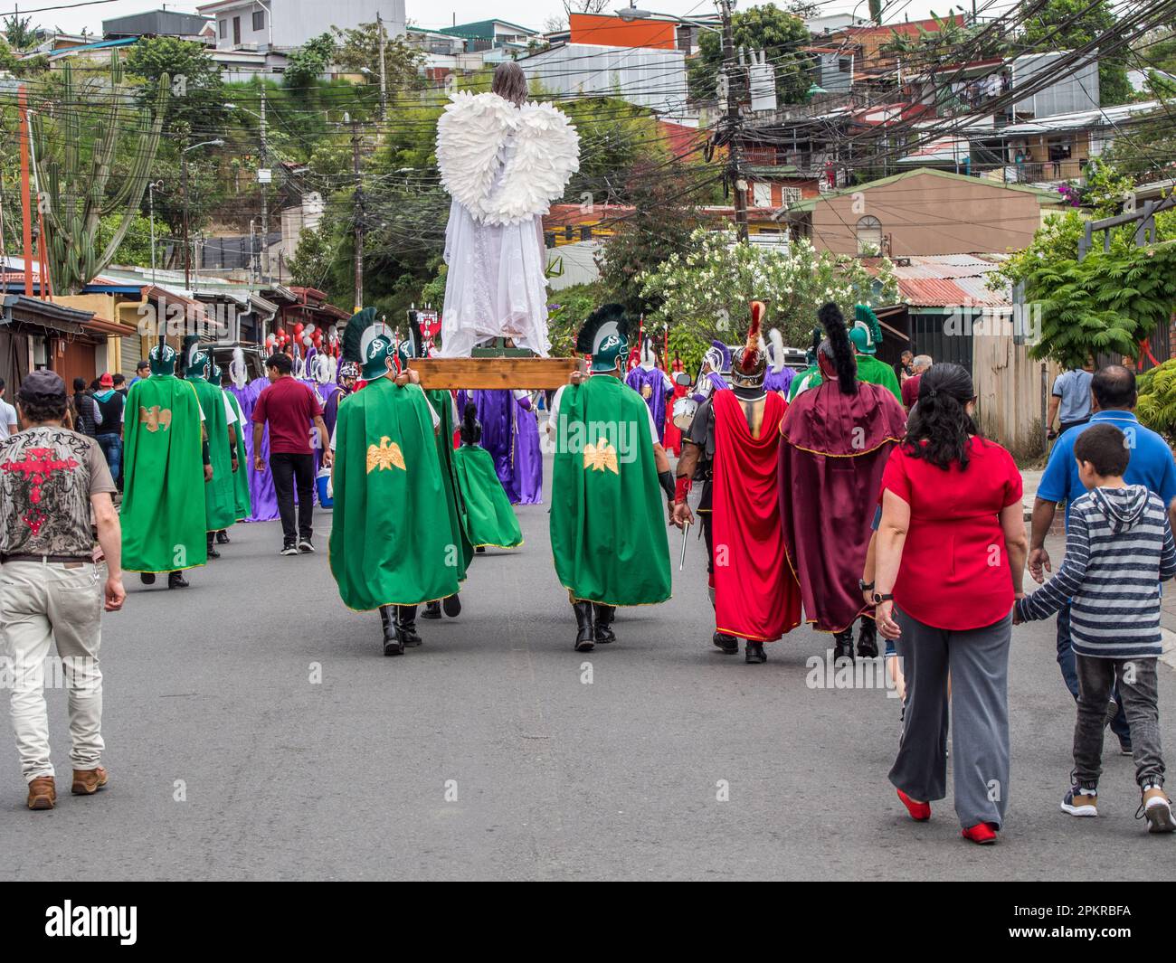 Semana Santa Prozession in Costa Rica. Stockfoto