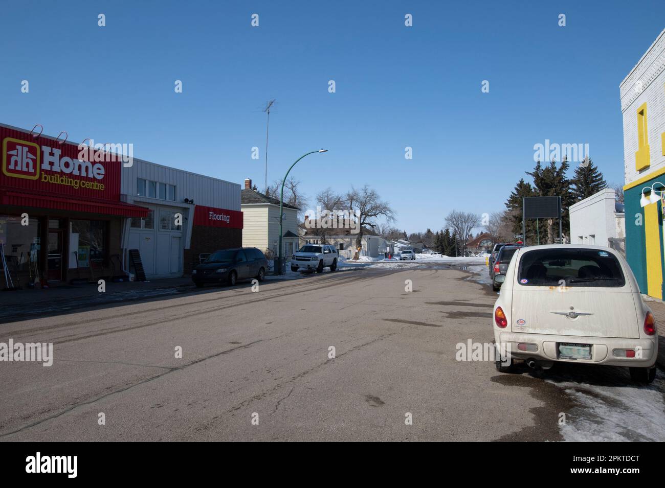 Im Zentrum von Wolseley in Saskatchewan, Kanada Stockfoto