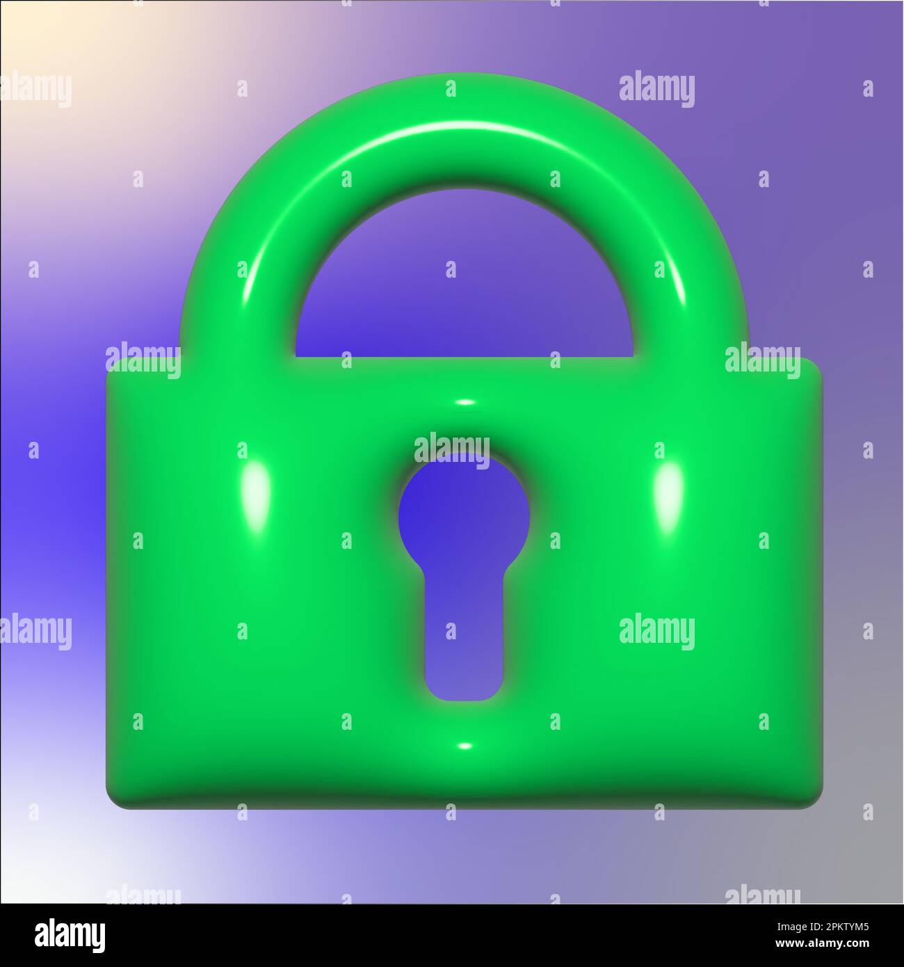 Symbol „3D aufblasen“ Stockfoto