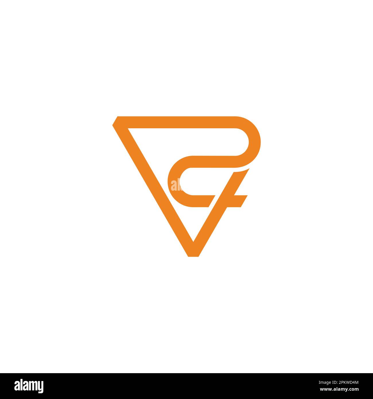 Buchstabenvektor RV einfacher geometrischer Linien-Logo Stock Vektor