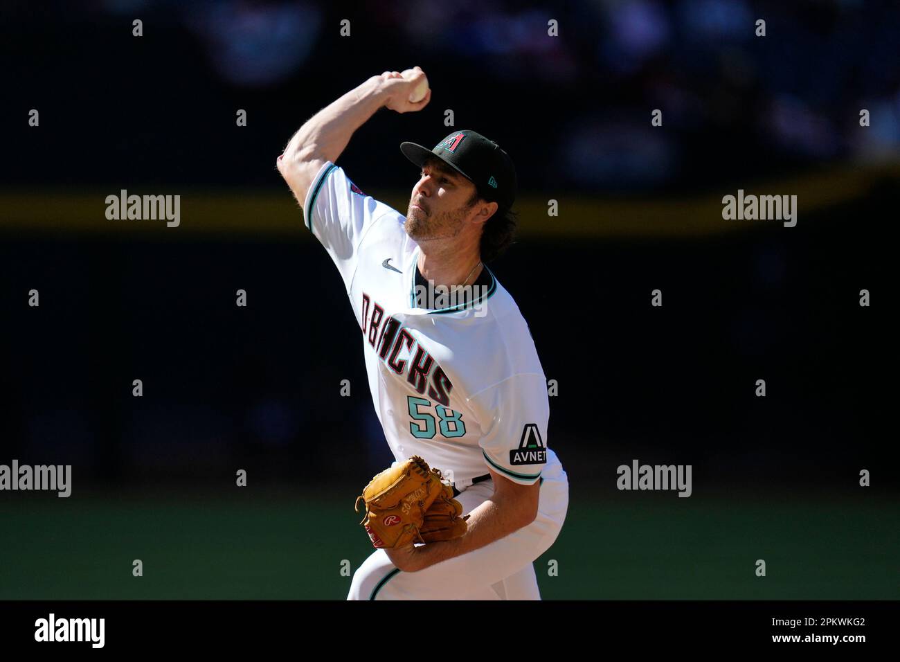 Arizona Diamondbacks relief pitcher Peter Solomon throws against the