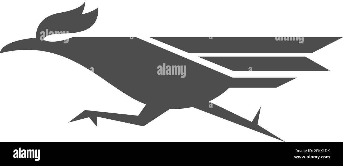 Abbildung des Roadrunner Logo-Symbols Stock Vektor