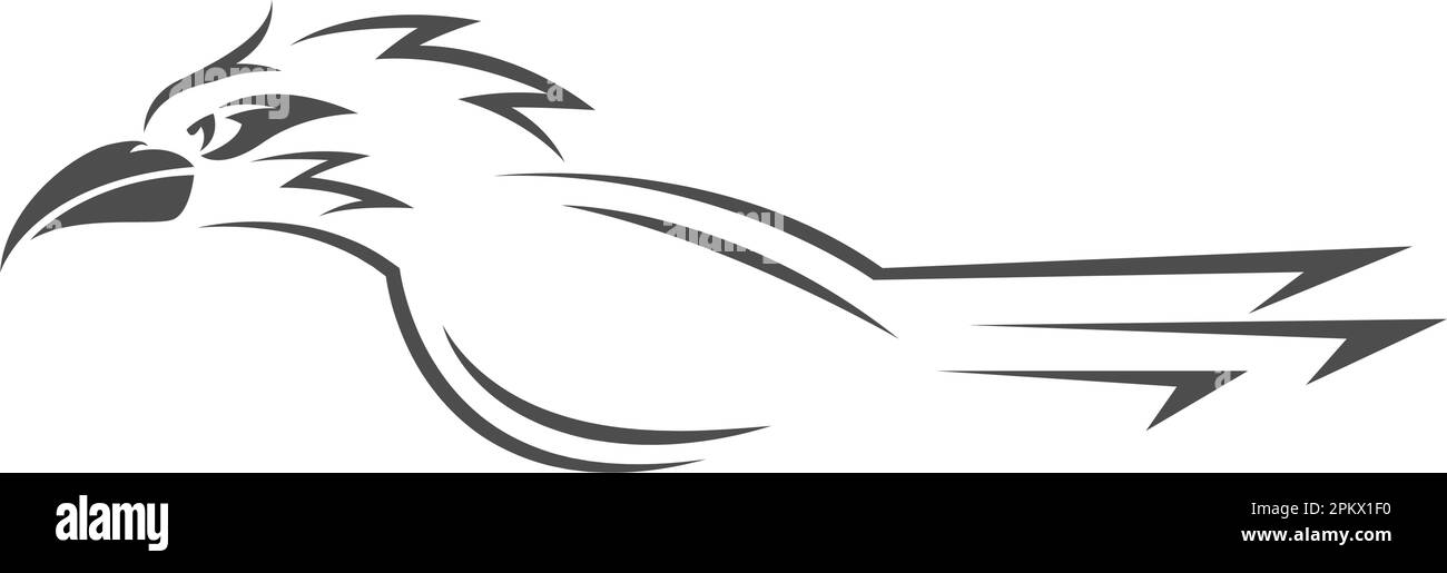 Abbildung des Roadrunner Logo-Symbols Stock Vektor