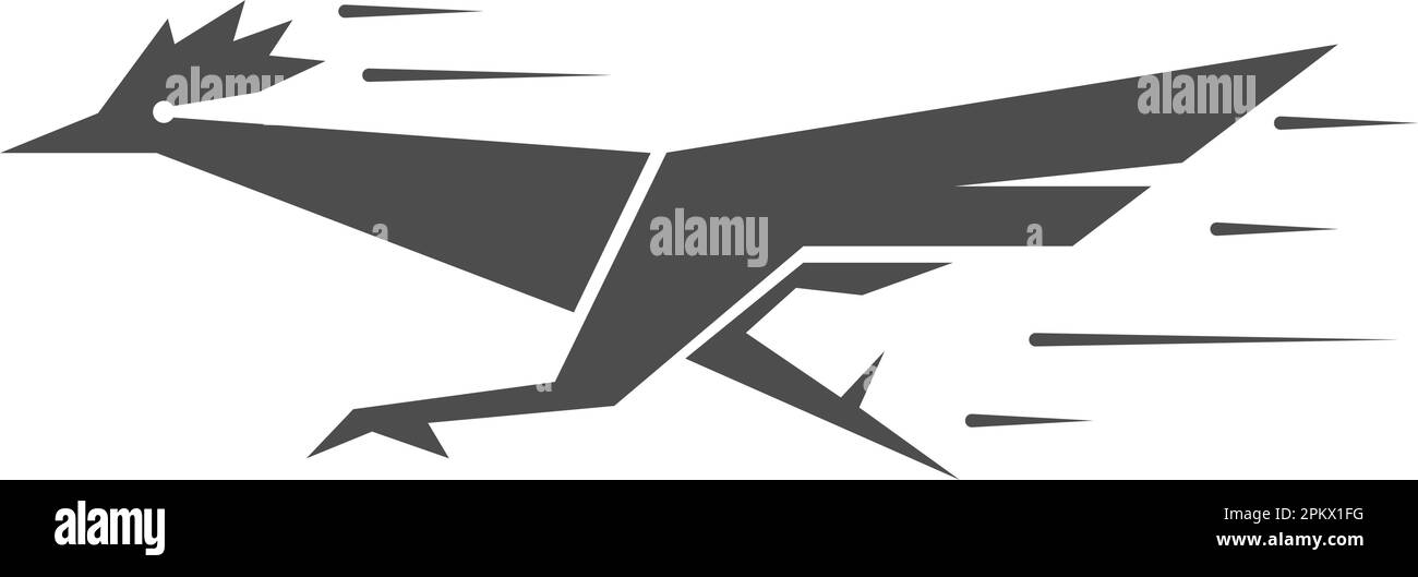 Abbildung des Roadrunner Logo-Symbols Stock Vektor