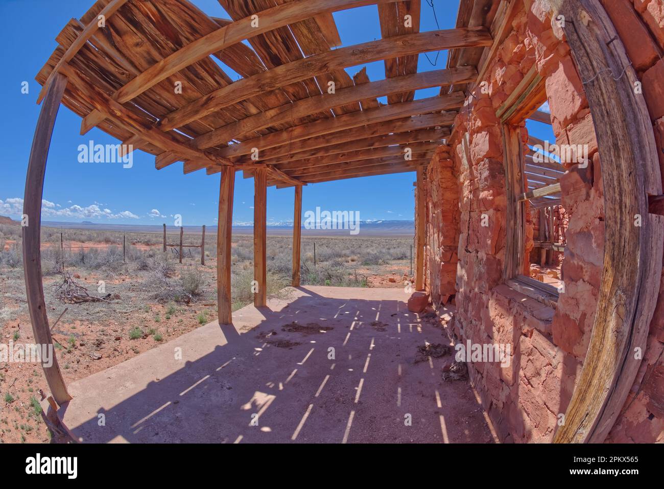 Ruinen von Jacobs Pool in Vermilion Cliffs AZ Stockfoto