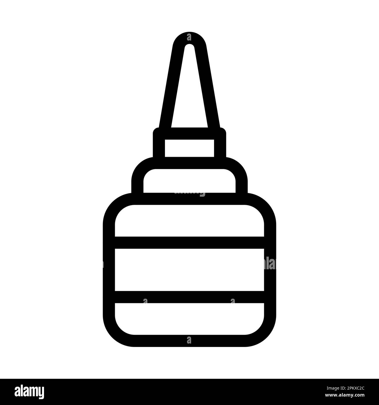 Flüssig-Klebstoff-Vektor Mit Dicken Linien Für Den Privaten Und Gewerblichen Gebrauch. Stockfoto