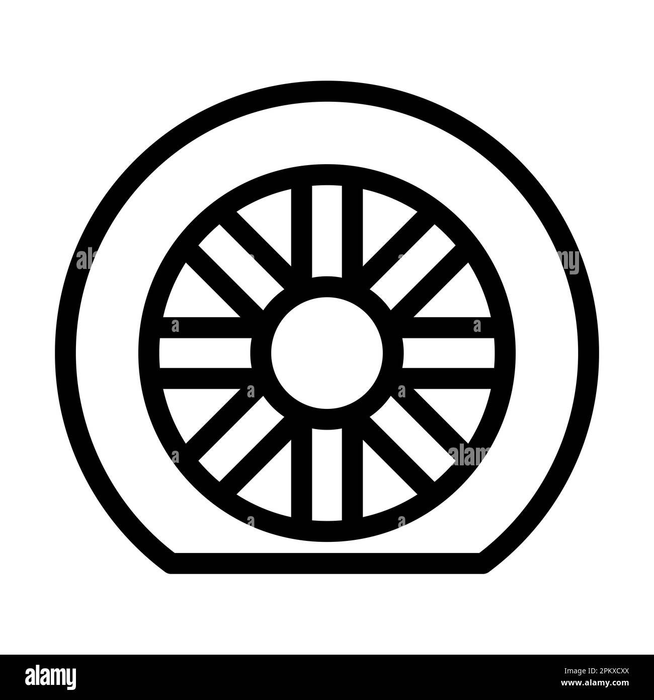 Symbol Für Dicken Reifenvektor Für Den Privaten Und Gewerblichen Gebrauch. Stockfoto