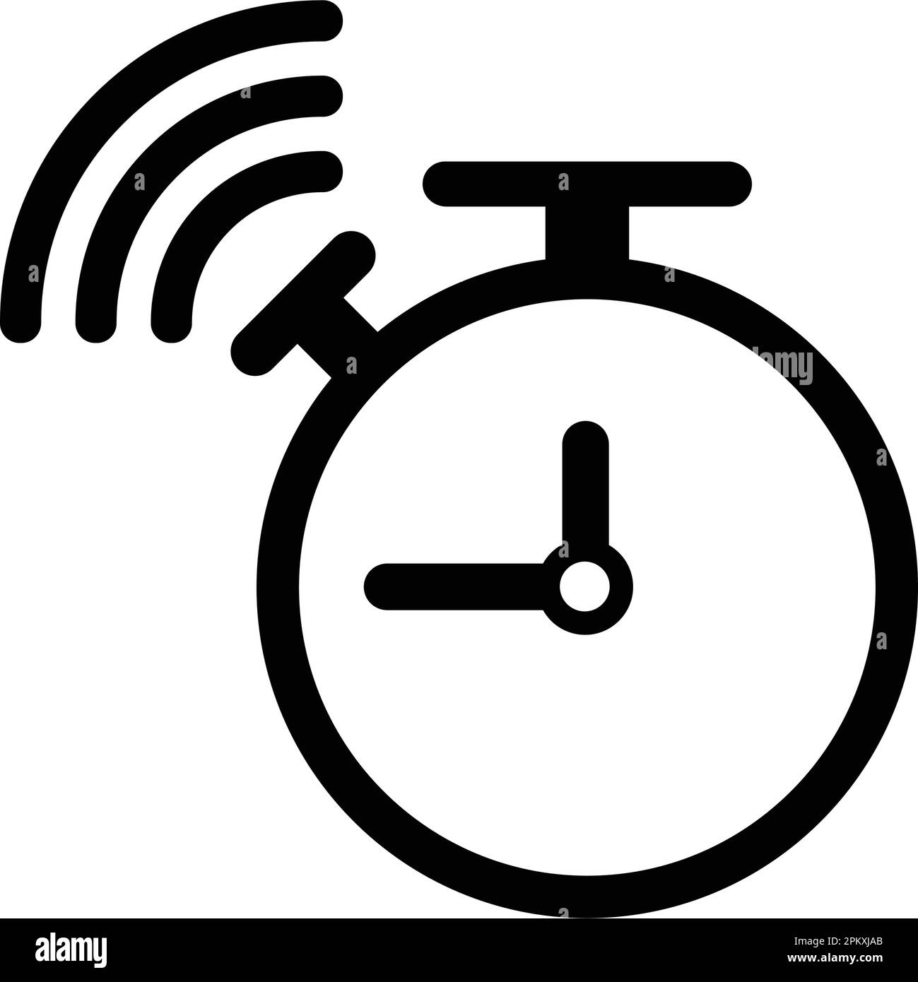 Wecker, Glockensymbol ist auf weißem Hintergrund isoliert. Verwendung für Grafik- und Webdesign oder kommerzielle Zwecke. Vektor-EPS-Datei. Stock Vektor