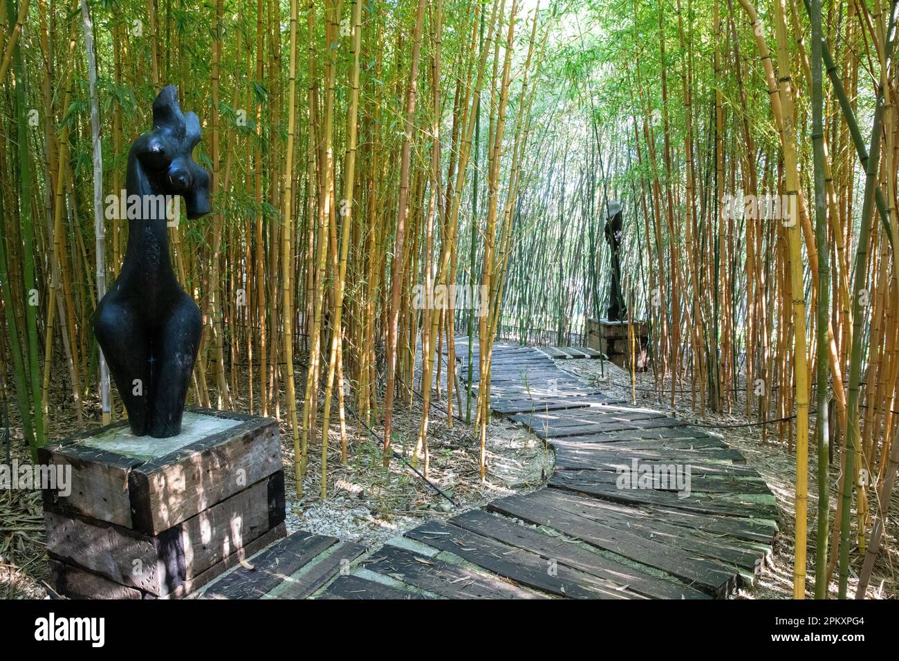 Teil des Gartens Bacalhoa Buddha eden in Bombarral Portugal Stockfoto