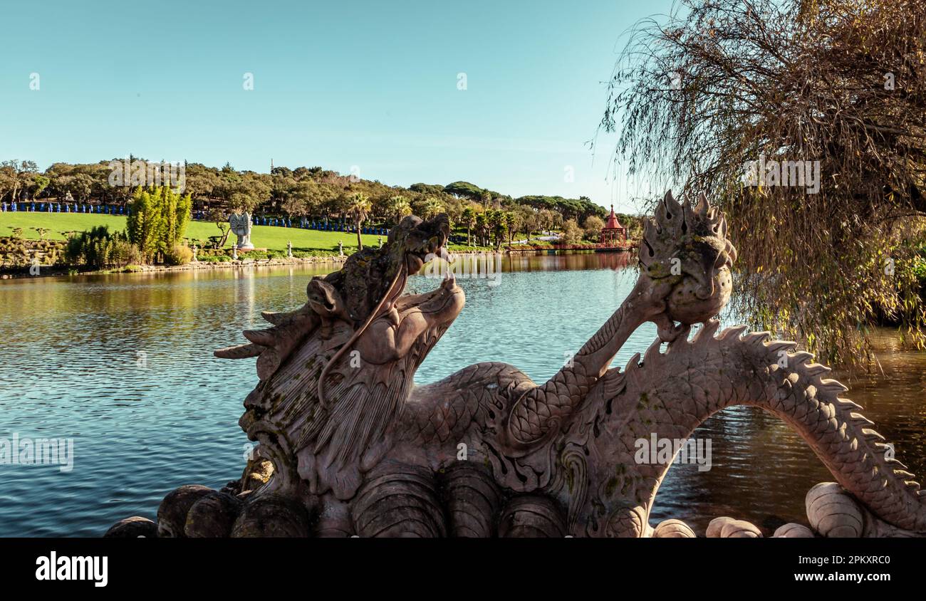 Teil des Gartens Bacalhoa Buddha eden in Bombarral Portugal der größte orientalische Garten in Europa Stockfoto