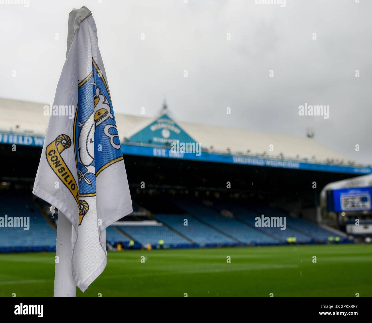 Sheffield, Großbritannien. 10. April 2023. A General View of Hillsborough Ahead of the Sky Bet League 1 Match Sheffield Wednesday vs Accrington Stanley at Hillsborough, Sheffield, Großbritannien, 10. April 2023 (Foto von Ben Roberts/News Images) in Sheffield, Großbritannien, 4/10/2023. (Foto: Ben Roberts/News Images/Sipa USA) Guthaben: SIPA USA/Alamy Live News Stockfoto