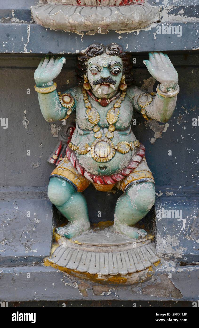 Detail, Hindu-Tempel, Sri Muthu Vinayakar Kovil, Sea Street, Pettah, Colombo, Sri Lanka Stockfoto