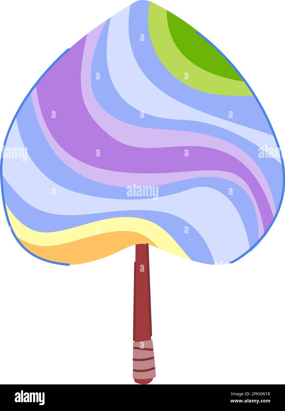 Objekt Hand Fan Cartoon Vektordarstellung Stock Vektor