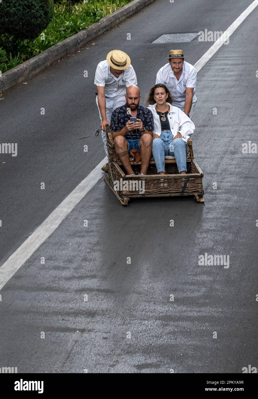 Monte-Rodelpartie Stockfoto