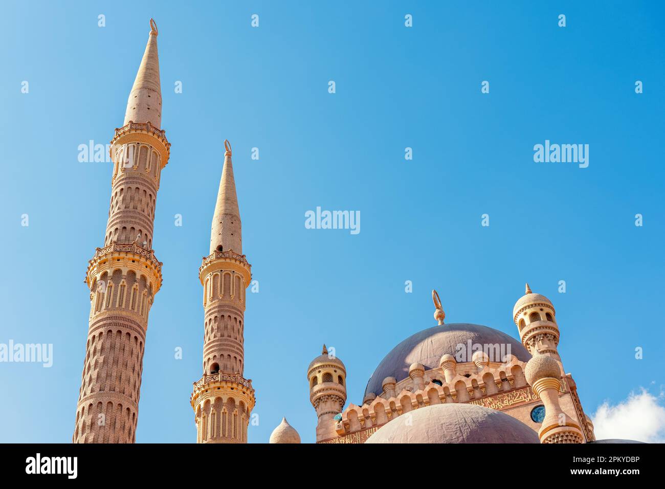 Details der Al Mustafa-Moschee in der Altstadt von Scharm El-Scheich in Ägypten. Stockfoto