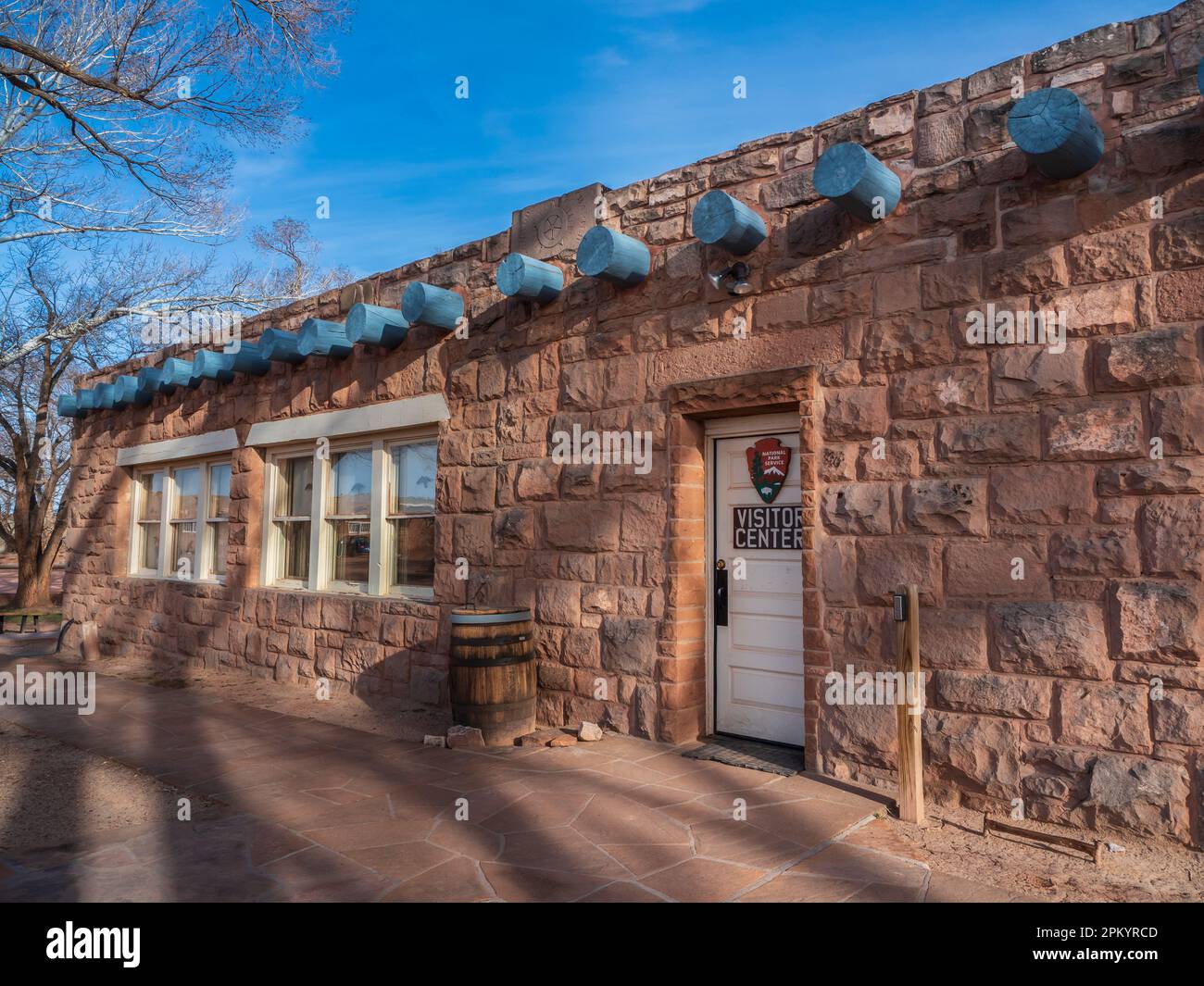 Besucherzentrum, Hubbell Trading Post National Historic Site, Ganado, Arizona. Stockfoto