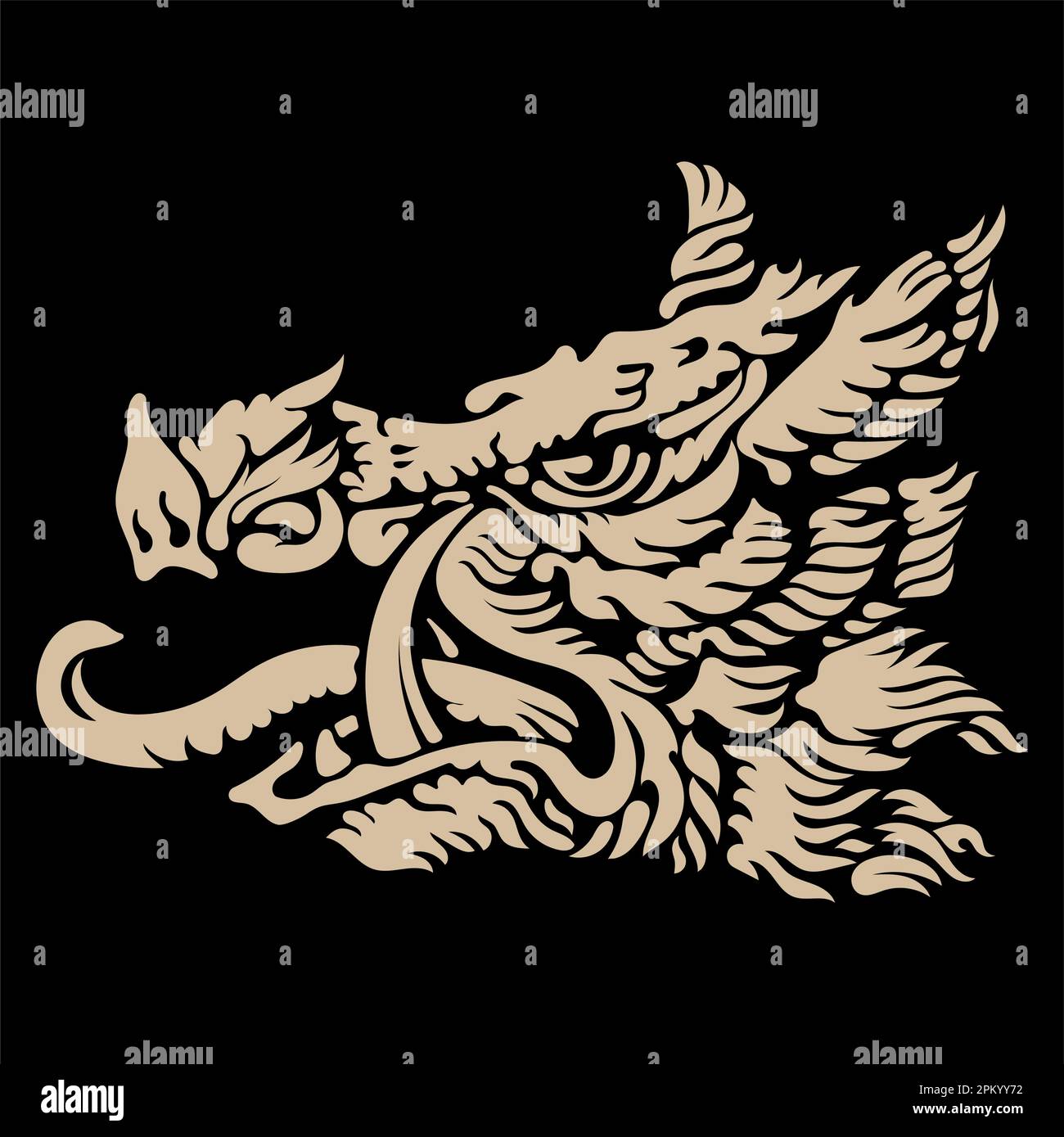 Wildschweinkopf im Retro-Stil Stock Vektor