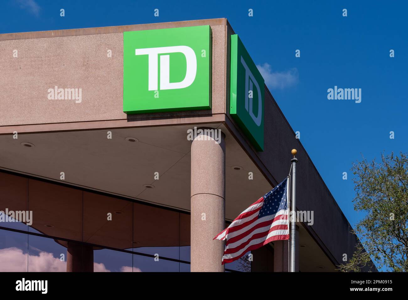 Eine TD Bank-Zweigstelle in Tampa, Florida, USA. Stockfoto