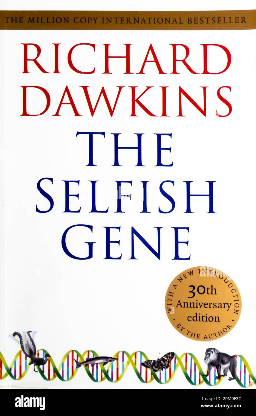 DAS EGOISTISCHE GEN von RICHARD DAWKINS oder. Pub 1976. Ausgabe 30. Stockfoto