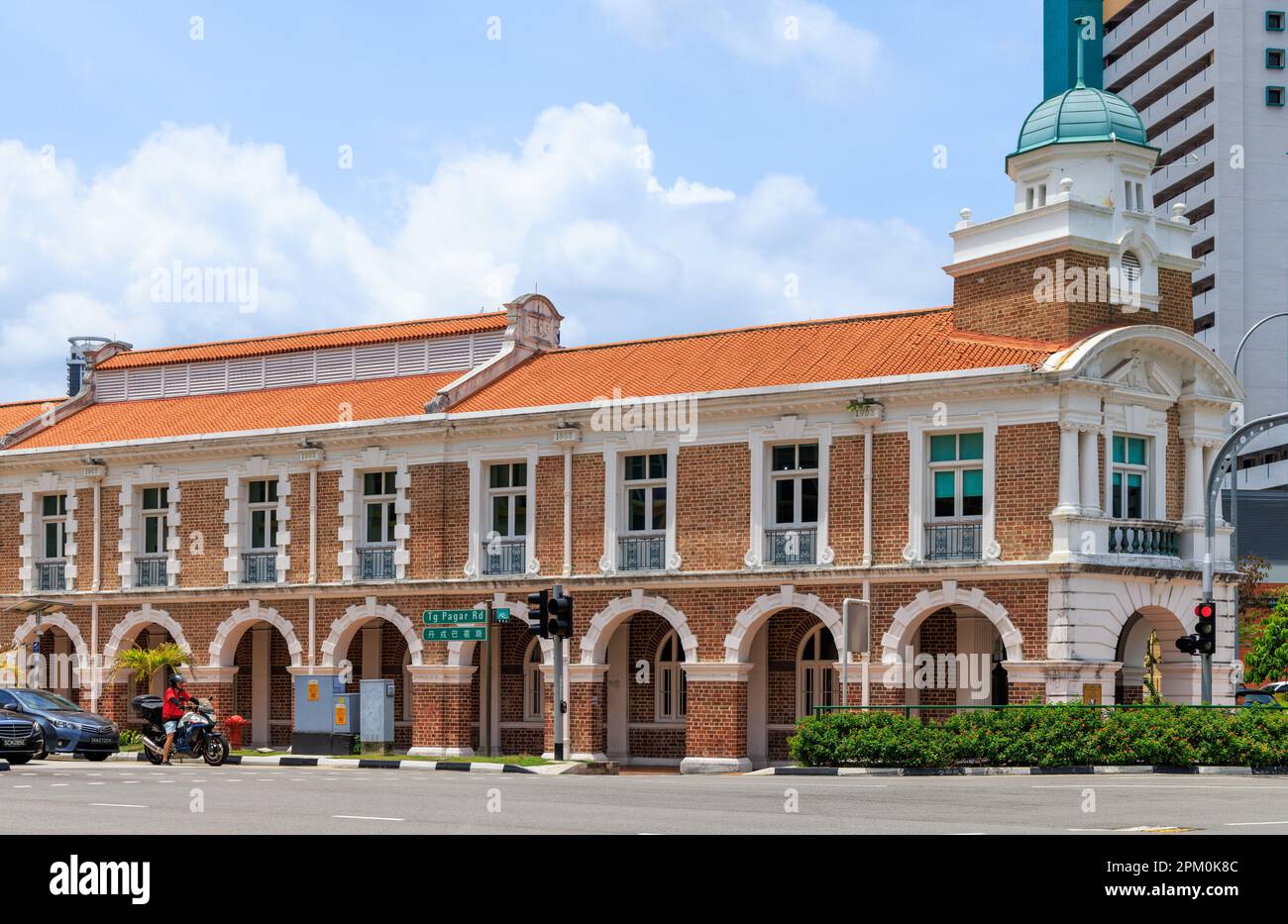 Historischer Bahnhof Jinrikisha, Chinatown, Singapur Stockfoto