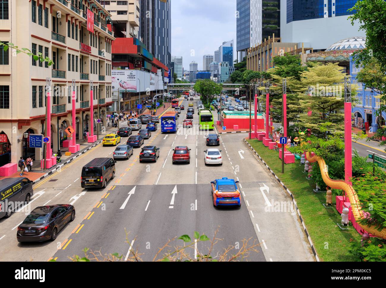 New Bridge Road, Chinatown, Singapur Stockfoto