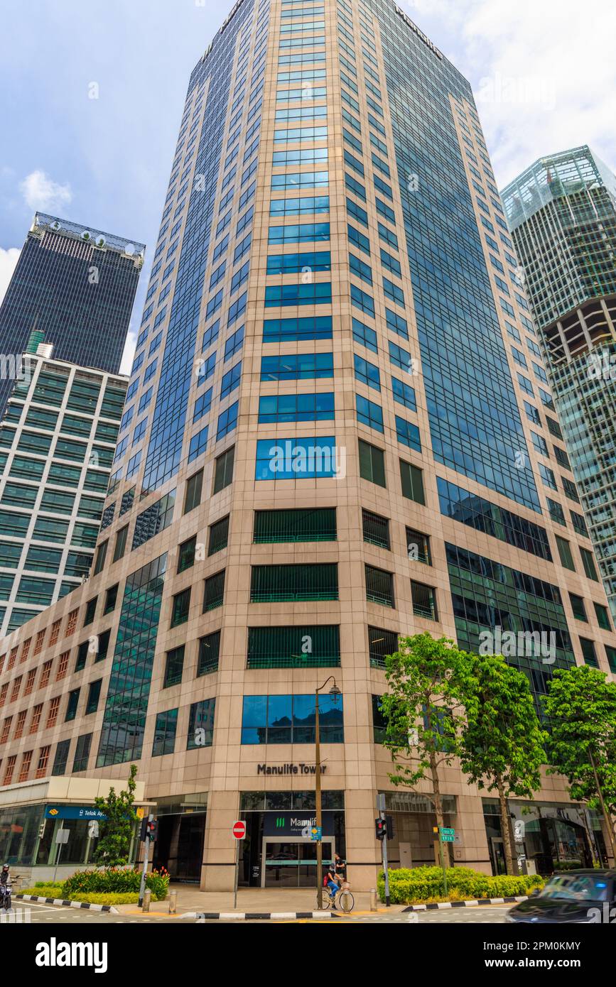 Manulife Tower, Cross Street, Singapur Stockfoto