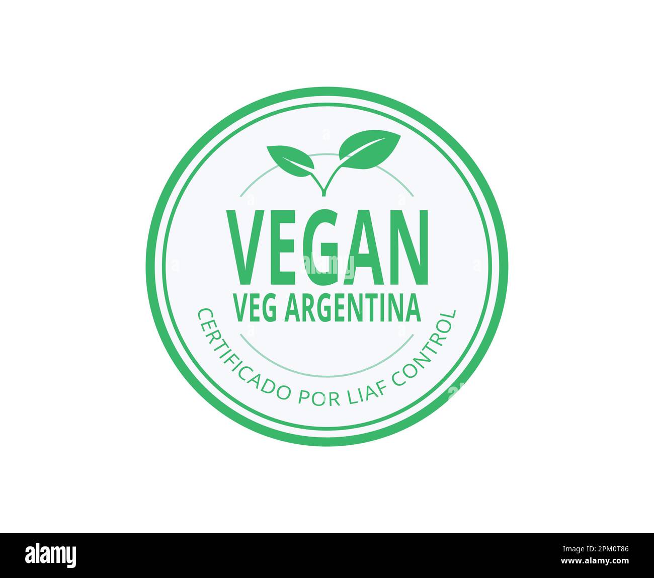 Grünes Argentinisches Veganisches Symbol. Konzept von Bio und Bio. Stock Vektor