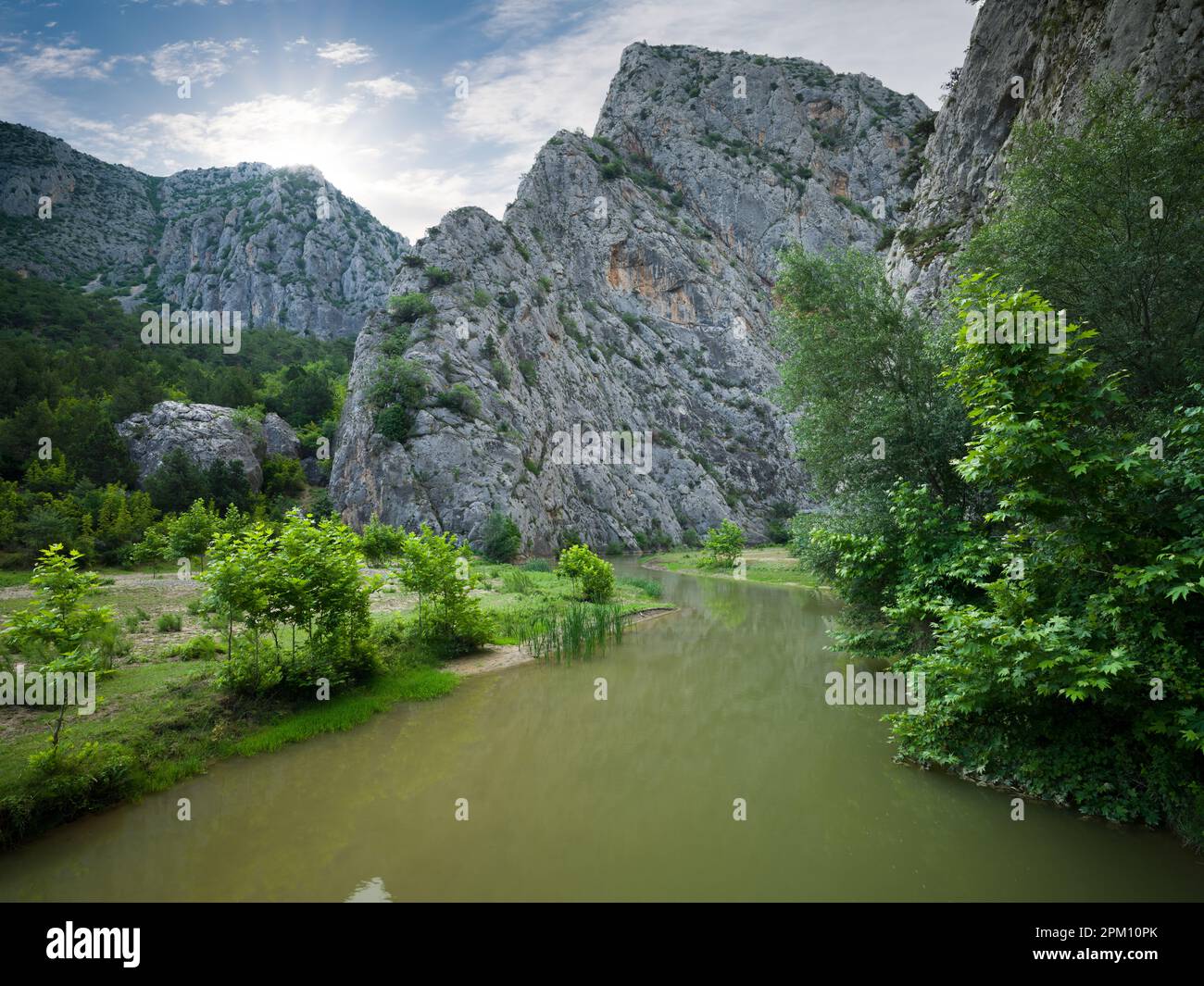 Kazankaya Canyon (Kazankaya Valley). Touristische natürliche Schluchten der Türkei. Aydincik, Yozgat, Türkei Stockfoto